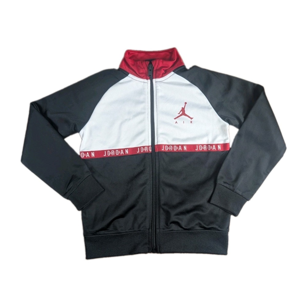 Nike Air Jordan Toddler Full Zip Track Jacket Black Red White Size 4TNike Air
